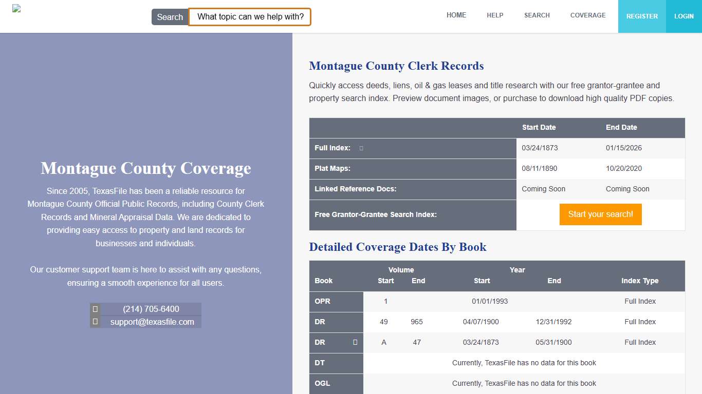 Montague County Clerk Official Public Records TexasFile